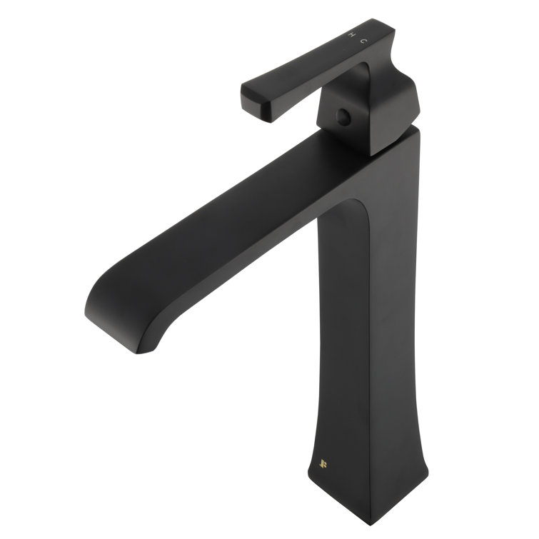 Black Brass Single Handle Vessel Sink Faucet