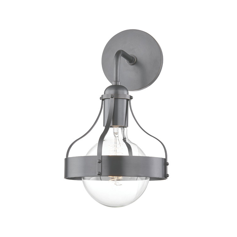 Violet Flared Cage 13.5" Bronze Plug-In Wall Sconce