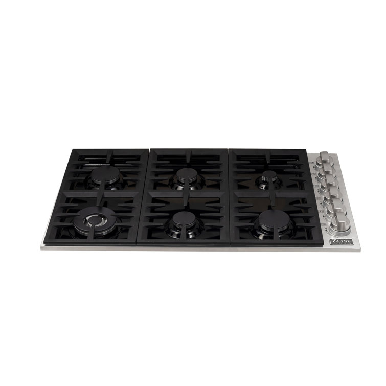 ZLINE 36" Stainless Steel 6-Burner Propane Gas Cooktop