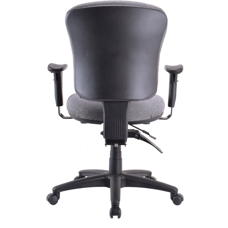 Gray Adjustable Swivel Task Chair with Plastic Frame