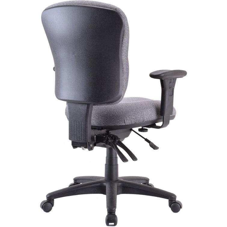 Gray Adjustable Swivel Task Chair with Plastic Frame