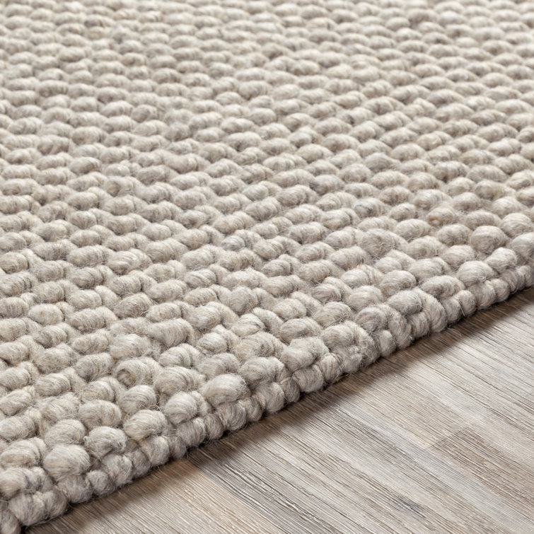Ivory Flatweave Wool Blend Rectangular Rug