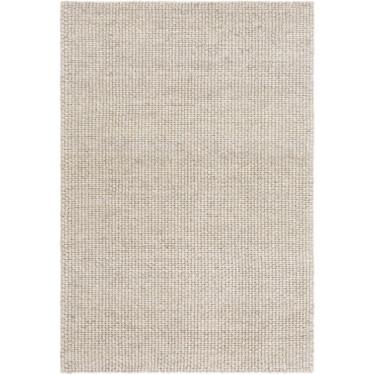 Ivory Wool Blend Handwoven Flatweave Rug 12' x 15'