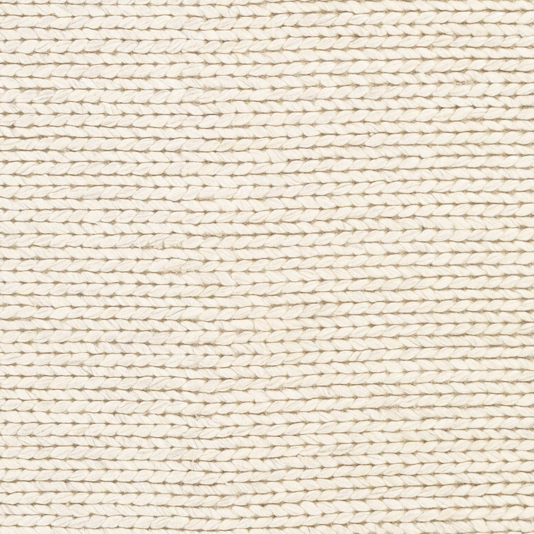 Ithaca Cream Braided Wool and Viscose 8' x 10' Rug