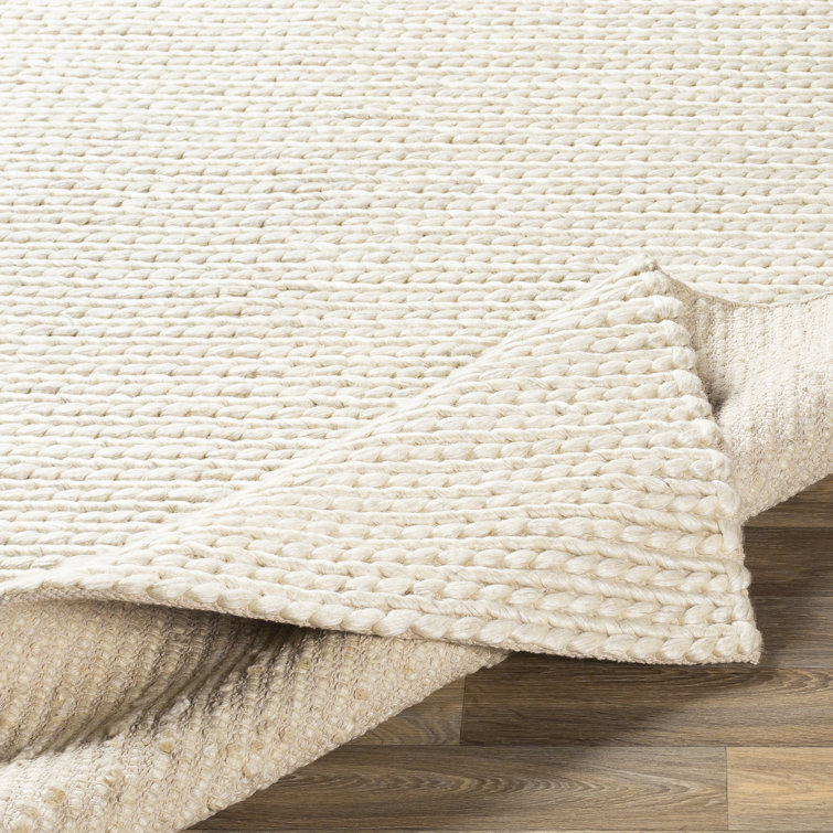 Ithaca Cream Braided Wool and Viscose 8' x 10' Rug