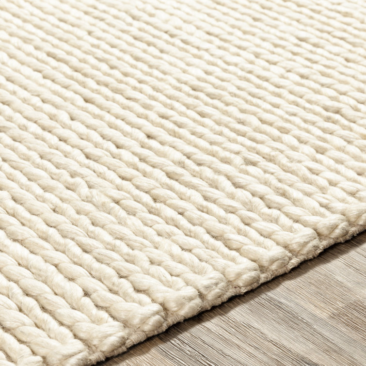 Ithaca Cream Braided Wool and Viscose 8' x 10' Rug