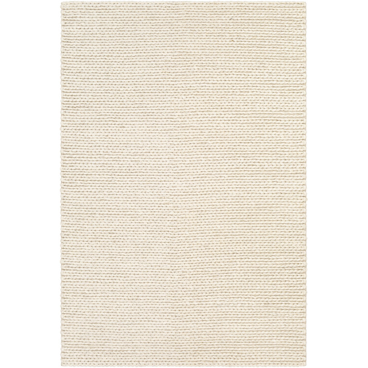 Ithaca Cream Braided Wool and Viscose 8' x 10' Rug