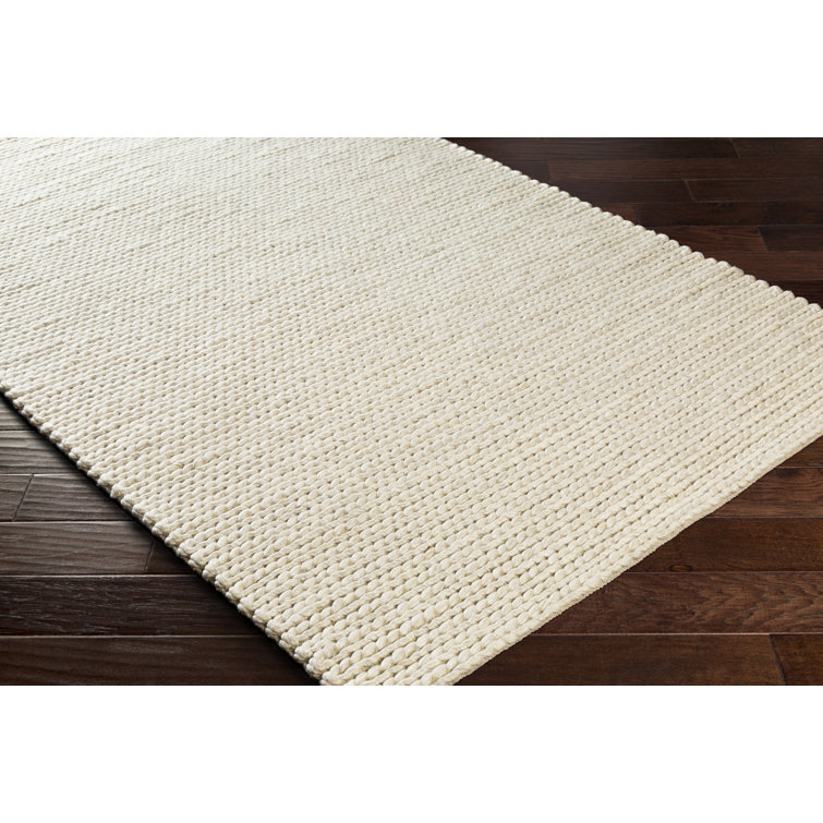 Ithaca Cream Braided Wool and Viscose 8' x 10' Rug