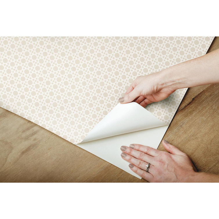 Tan Geometric Peel and Stick Washable Wallpaper Roll