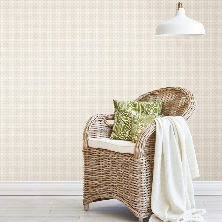Tan Geometric Peel and Stick Washable Wallpaper Roll