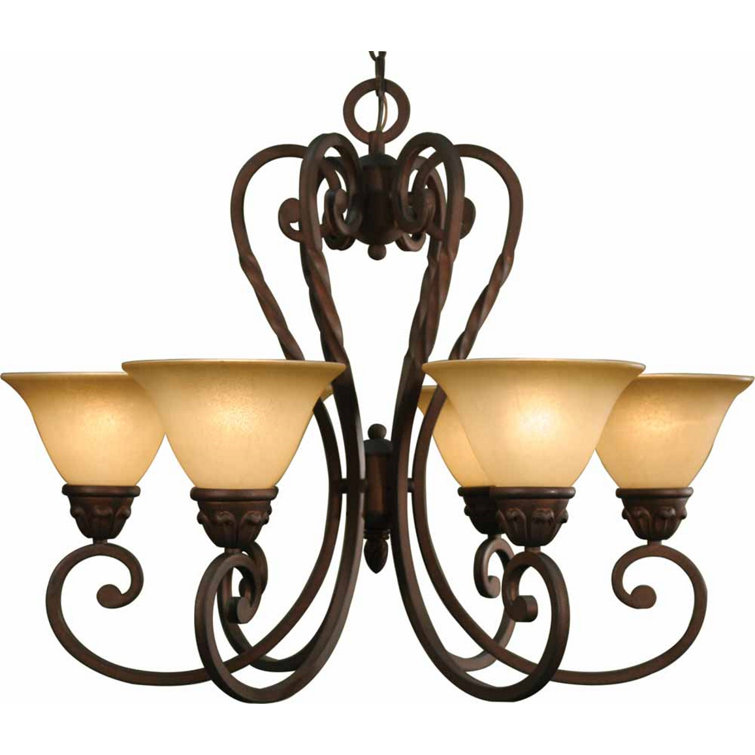 Bronze Mini 4-Light Traditional LED Chandelier with Crystal Embellishments