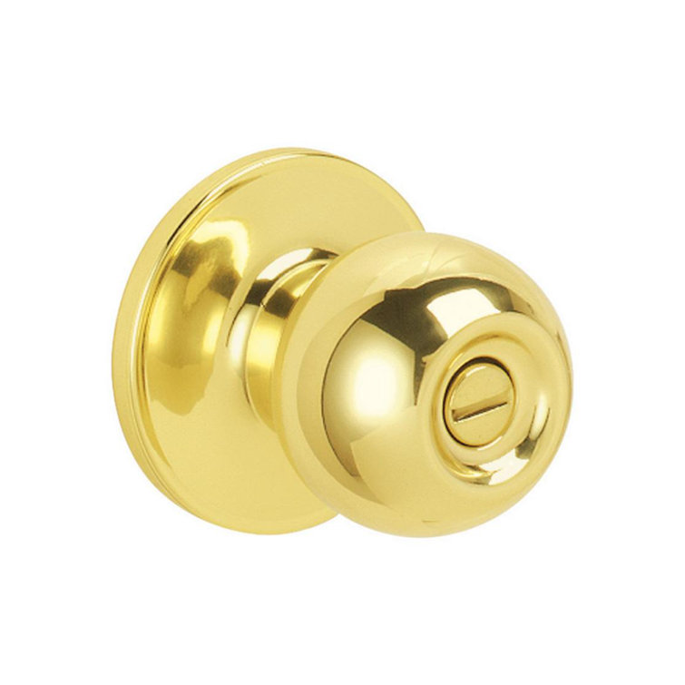 Bright Polished Brass Corona Cylindrical Privacy Lock