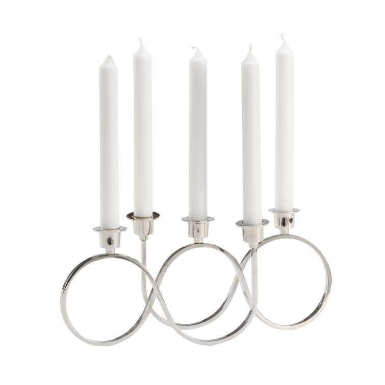 Windsor Elegance 5.5'' Nickel Metal Tabletop Candlestick