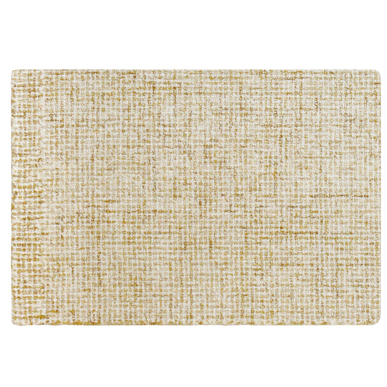 Harrison Handmade Tufted Wheat Wool Rectangular Rug - 2' x 3'