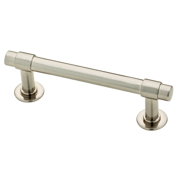 Satin Nickel 3" Industrial Bar Pull with Mounting Hardware