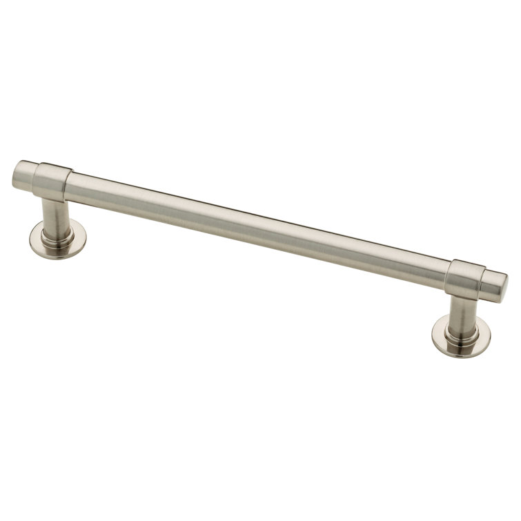 Satin Nickel 3" Industrial Bar Pull with Mounting Hardware