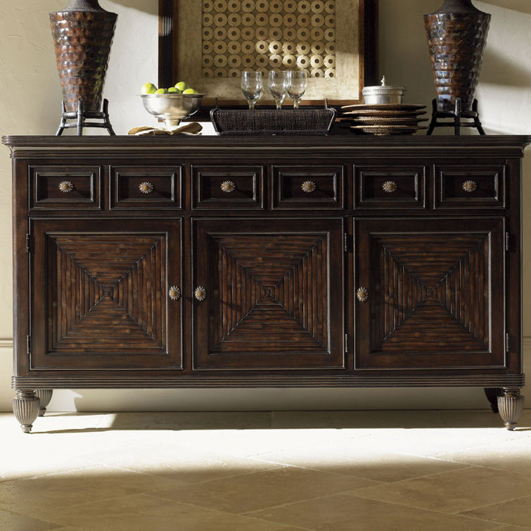 Royal Kahala 72" Brown Bamboo 3-Drawer Buffet