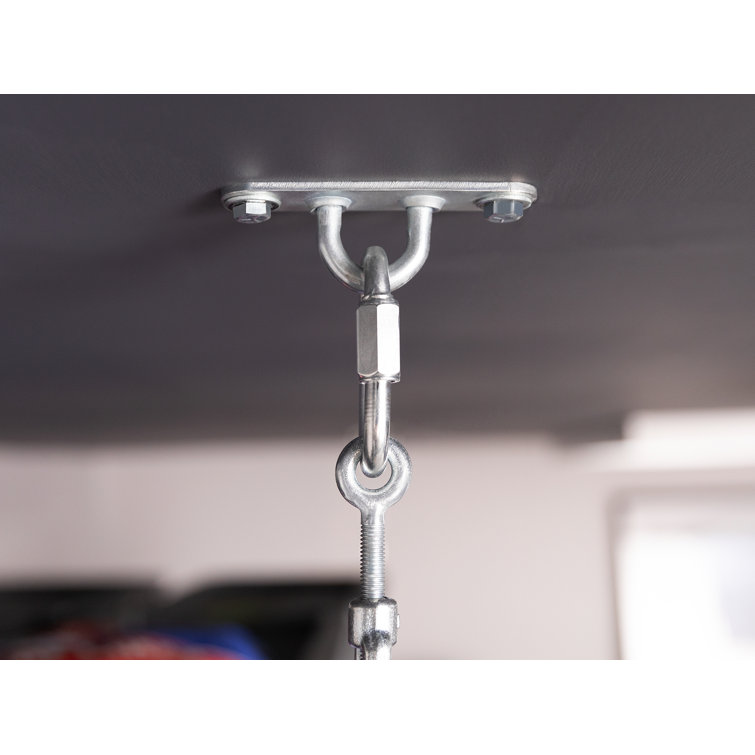 Black Steel Wall Mounted Garage Shelf Set