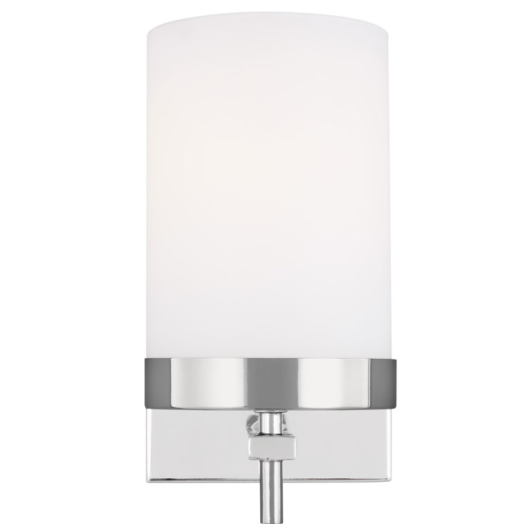 Zire Minimalist Chrome Cylinder Wall Sconce, Direct Wired