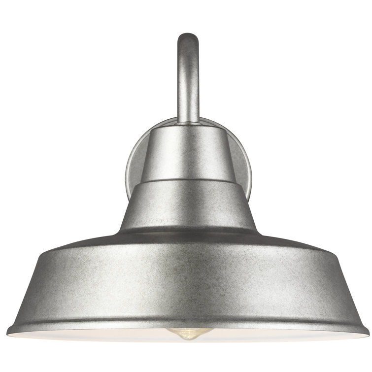 Weathered Pewter Transitional Outdoor Wall Lantern - Energy Star Certified