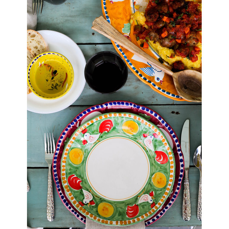 Gallina Hand-Painted Ceramic Dinner Plate, 10 Inch