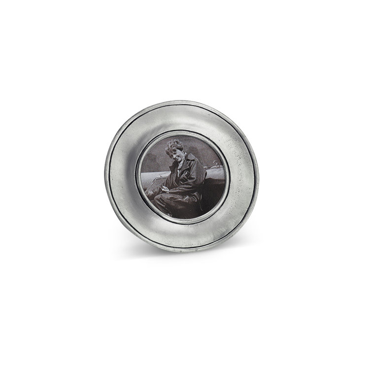 Lombardia Round Silver Pewter Picture Frame, Small