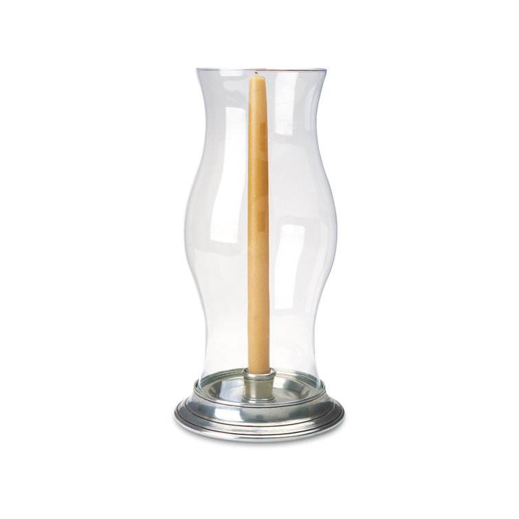 Elegant Pewter Convertible Hurricane Candle Holder