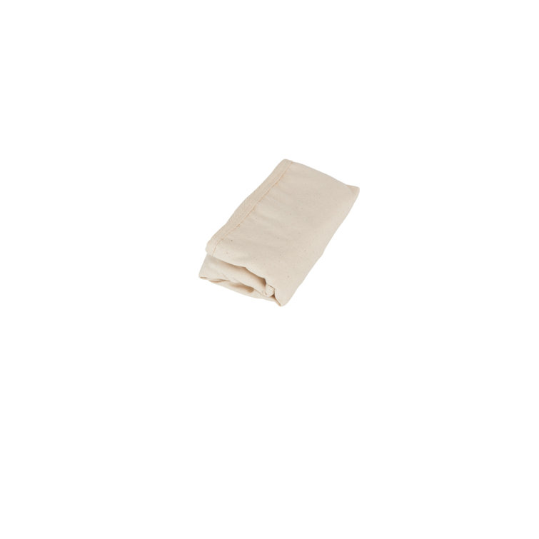 Tan Linen Closet Basket Liner with Velcro Tabs