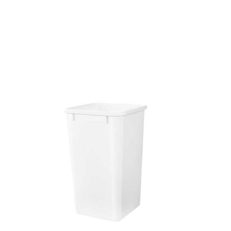 White 27 Quart Polymer Replacement Trash Container