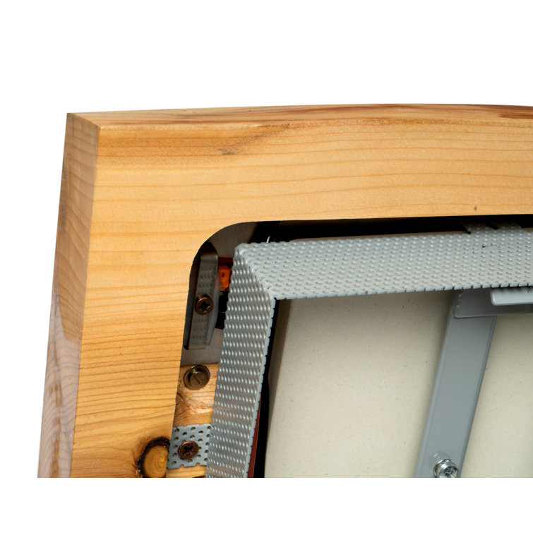 Natural Cedar Wood Wall-Mounted Electric Towel Warmer