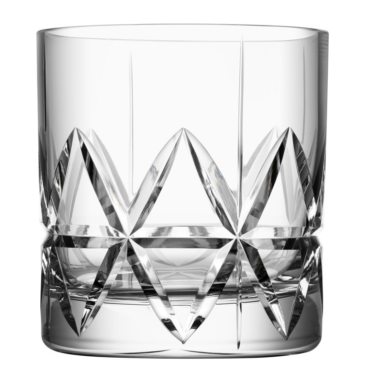 Orrefors Peak Lead-Free Crystal Double Old Fashioned Glass Set