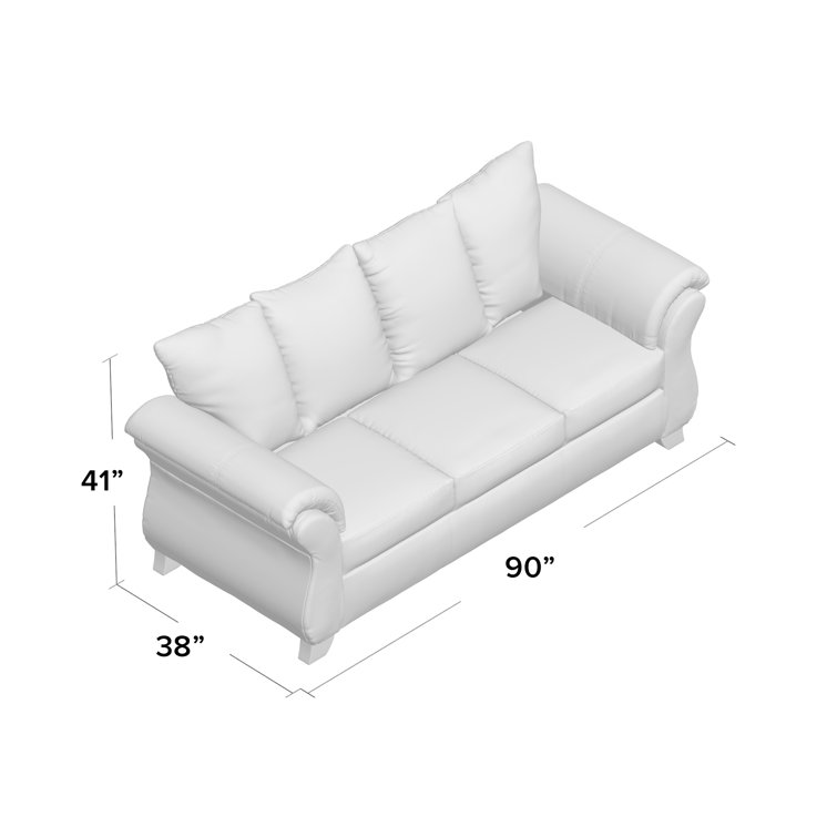 Contemporary Darcy 89'' Navy Blue Upholstered Sofa