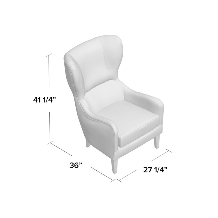 Morgan Chocolate Brown Faux Leather Wingback Accent Chair