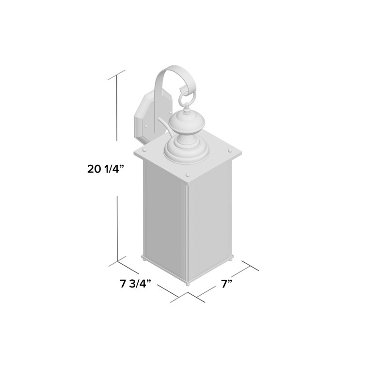 Black Aluminum 2-Light Outdoor Wall Lantern with Clear Glass Shade