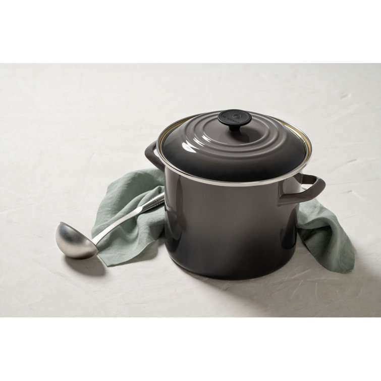 Oyster 8 qt. Enamel on Steel Stockpot with Lid