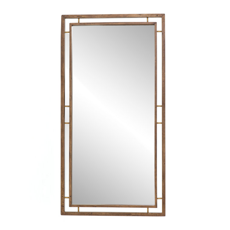 Rustic Brown Wood Full Length Floor Mirror