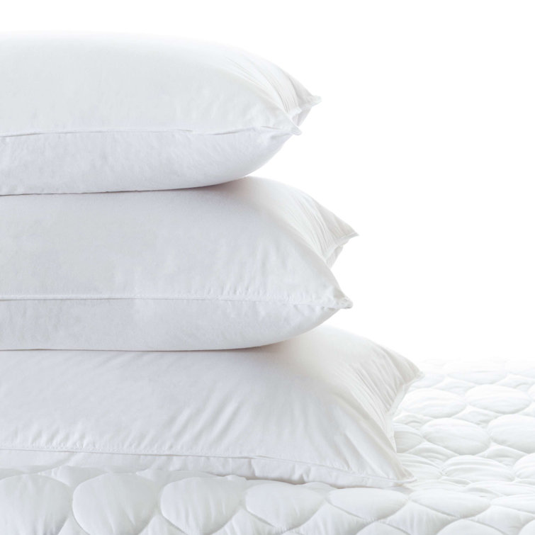 Queen Size White Organic Cotton Feather Down Pillow