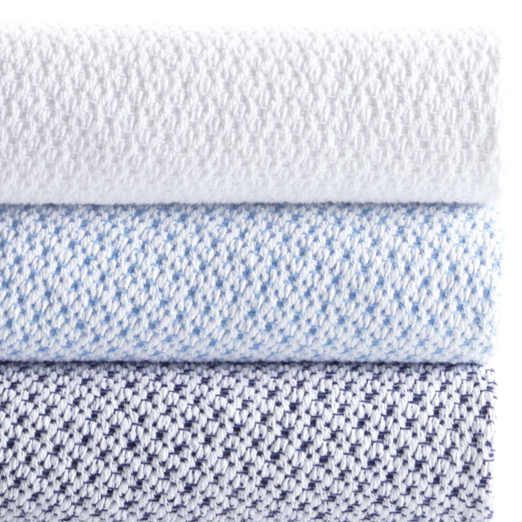 King Size Blue Knitted Cotton Fleece Blanket