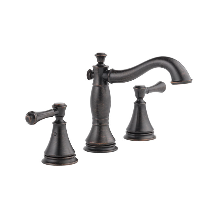 Elegant Venetian Bronze Widespread Bathroom Faucet with Metal Pop-Up Drain