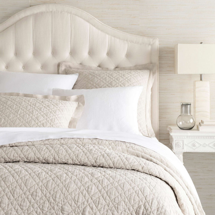 Natural Linen Twin Reversible Cotton Quilt Set