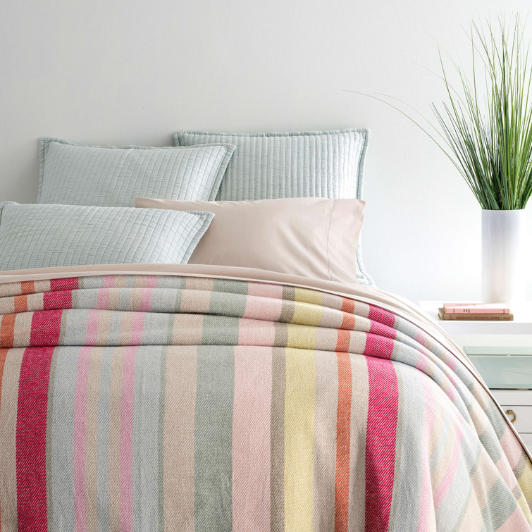 Twin-Size Reversible Cotton Cozy Throw Blanket