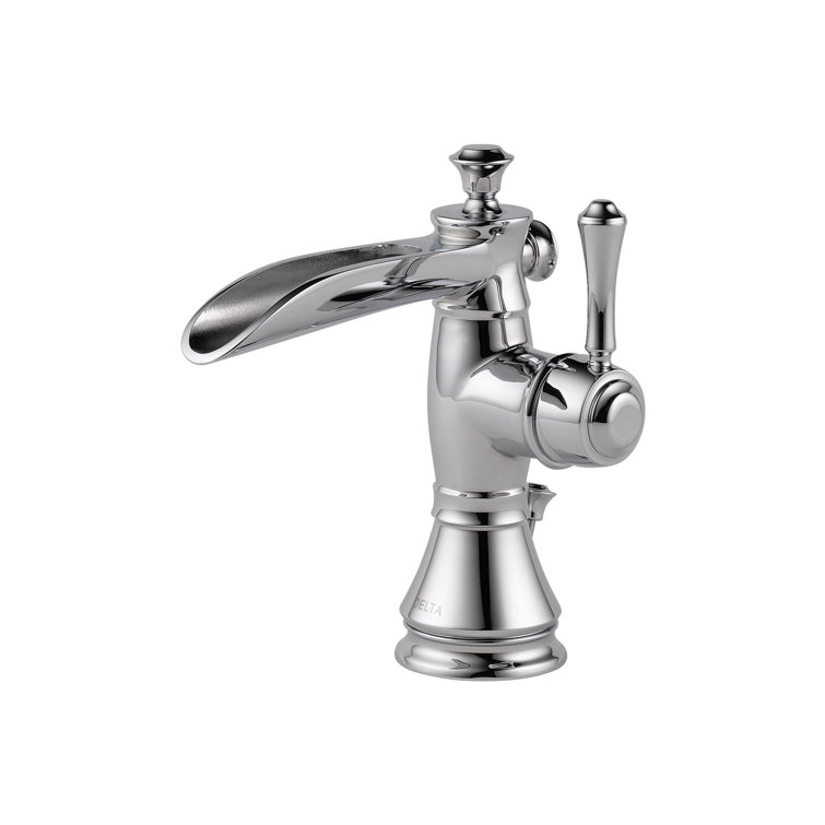 Sleek Modern Chrome Single-Hole Bathroom Faucet with WaterSense