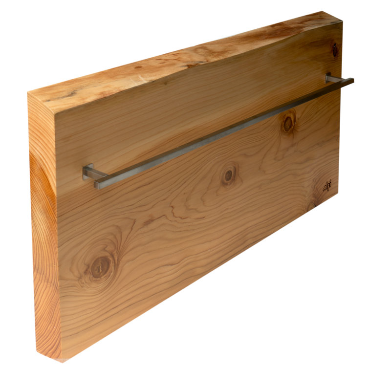 Natural Cedar Wood Wall-Mounted Electric Towel Warmer