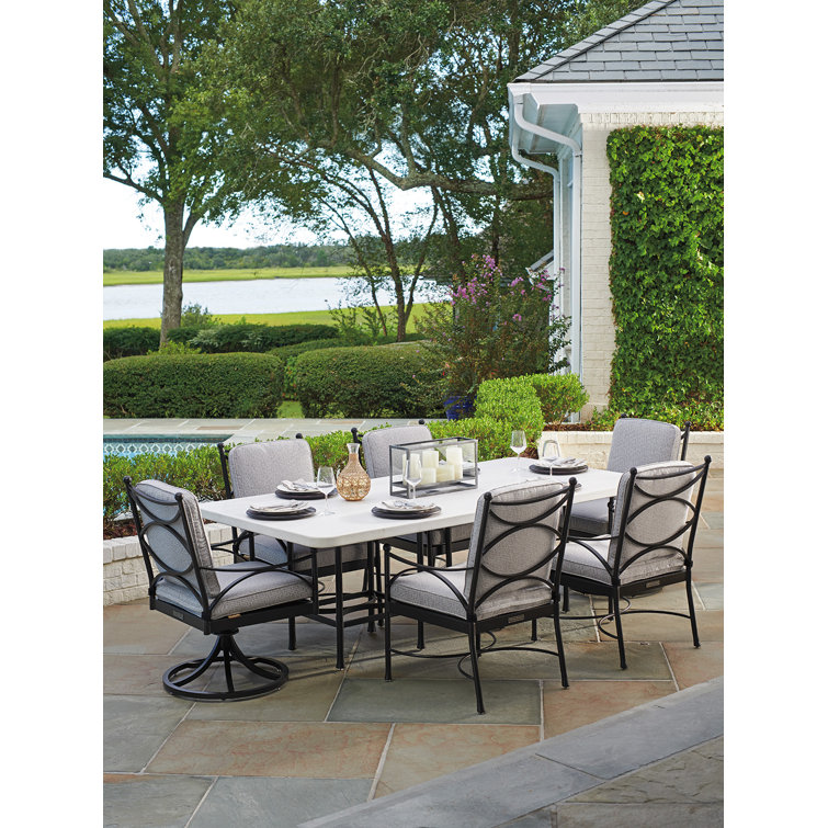 Black Transitional Rectangular Formal Dining Table
