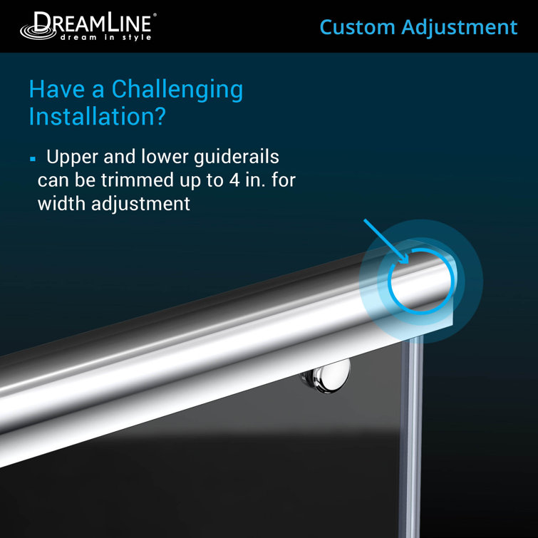 Charisma 60" x 78.75" Frameless Clear Glass Sliding Shower Kit with Brushed Nickel Hardware