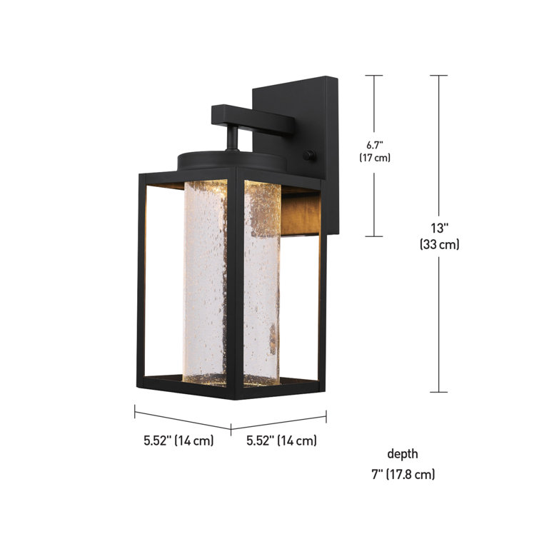Black Matte Metal Cylinder LED Wall Sconce