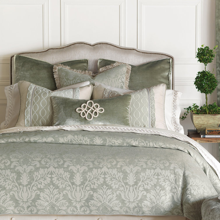 Standard Embroidered Polyester Sham with Feather Insert