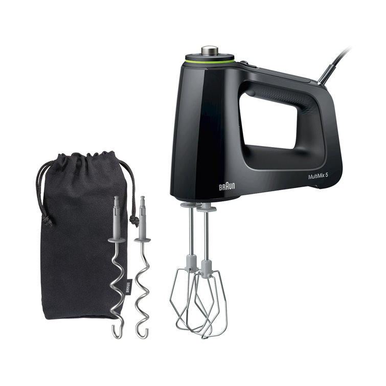 Braun Black 9-Speed Hand Mixer with Stainless Steel Attachments