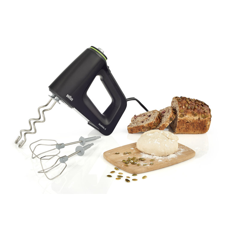 Braun Black 9-Speed Hand Mixer with Stainless Steel Attachments