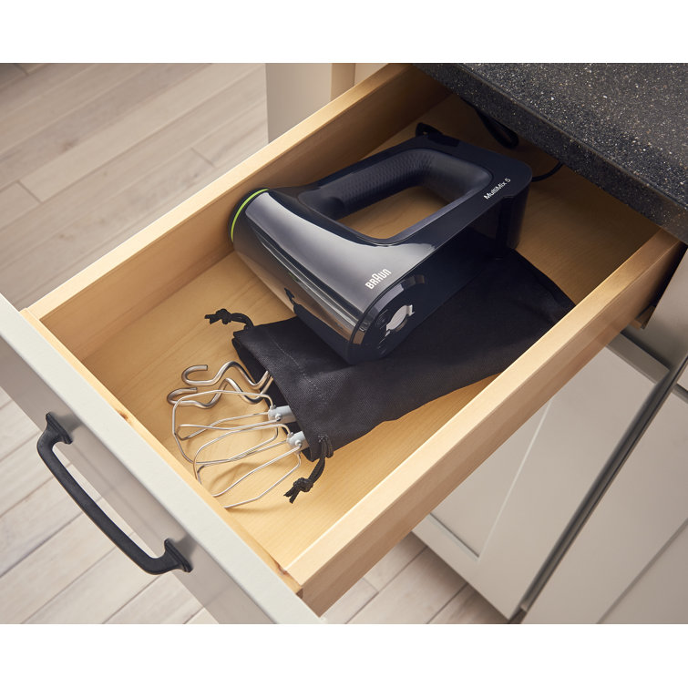 Braun Black 9-Speed Hand Mixer with Stainless Steel Attachments